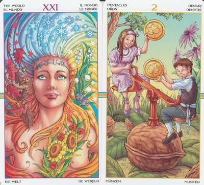 Gemini World and 2 Pentacles Wheel of the Year Tarot 20190618 0001